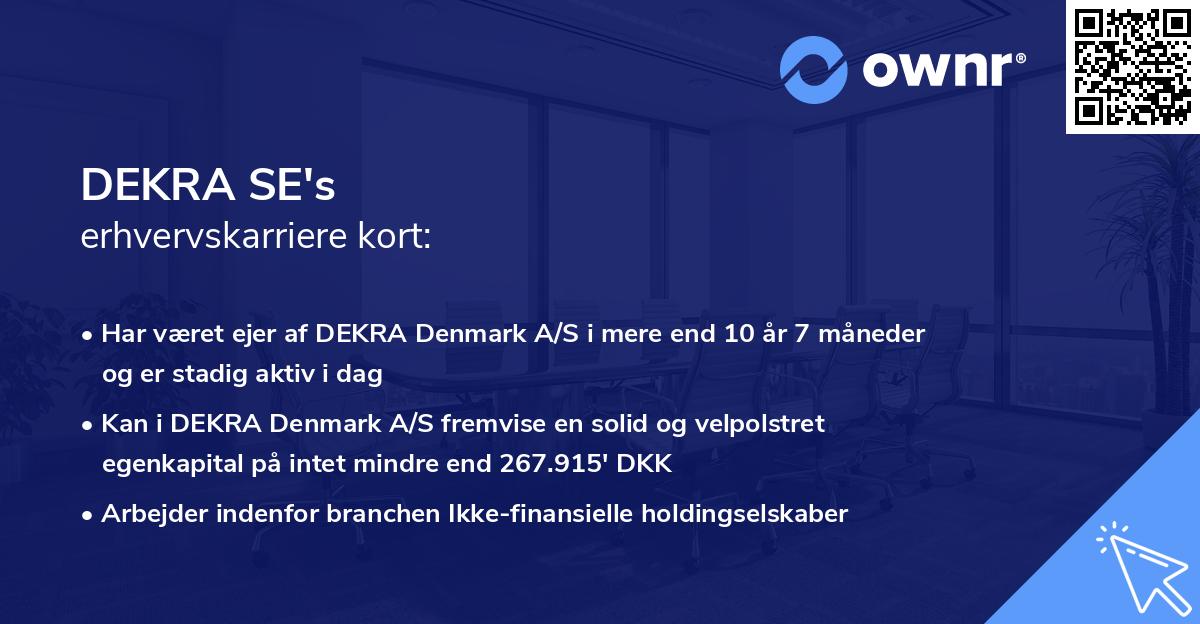 DEKRA SE's erhvervskarriere kort