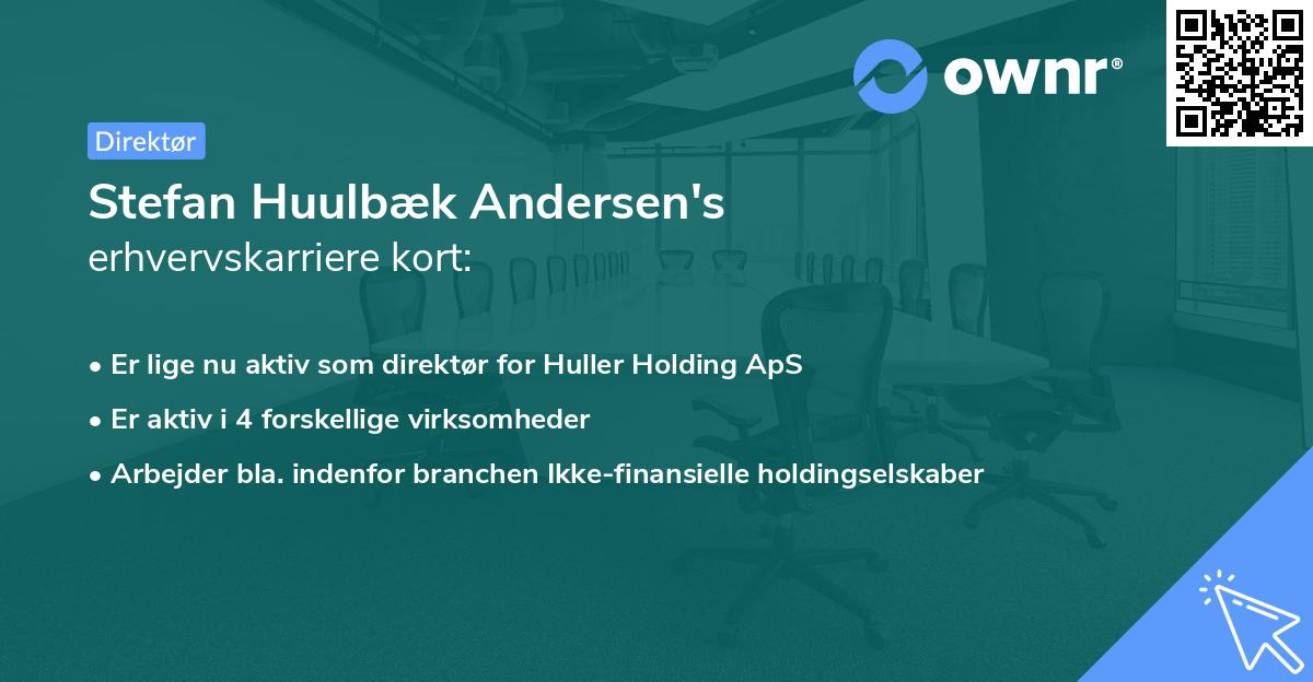 Stefan Huulbæk Andersen's erhvervskarriere kort