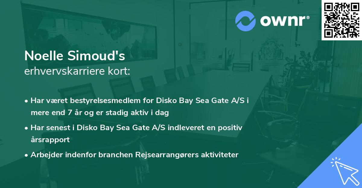 Noelle Simoud's erhvervskarriere kort