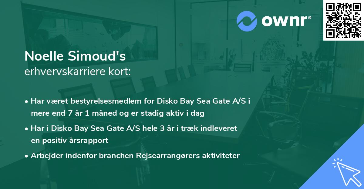 Noelle Simoud's erhvervskarriere kort