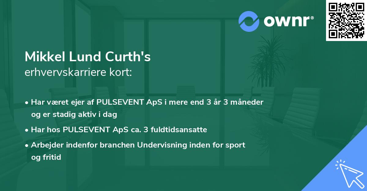 Mikkel Lund Curth's erhvervskarriere kort