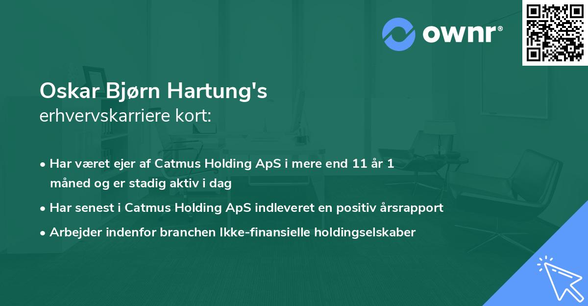 Oskar Bjørn Hartung's erhvervskarriere kort