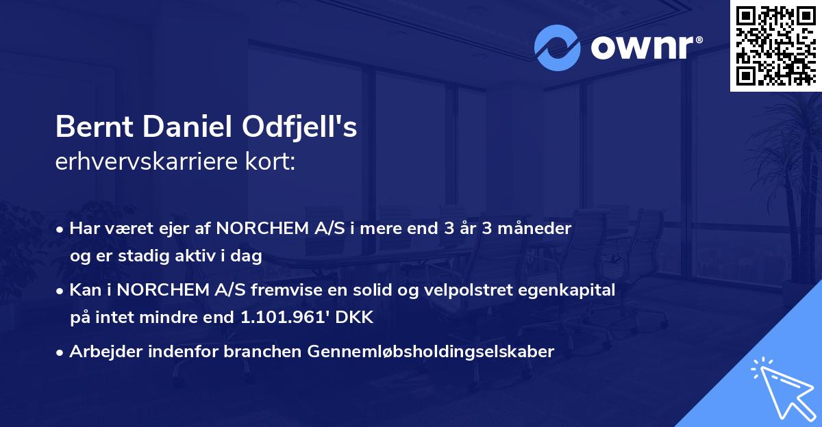 Bernt Daniel Odfjell's erhvervskarriere kort