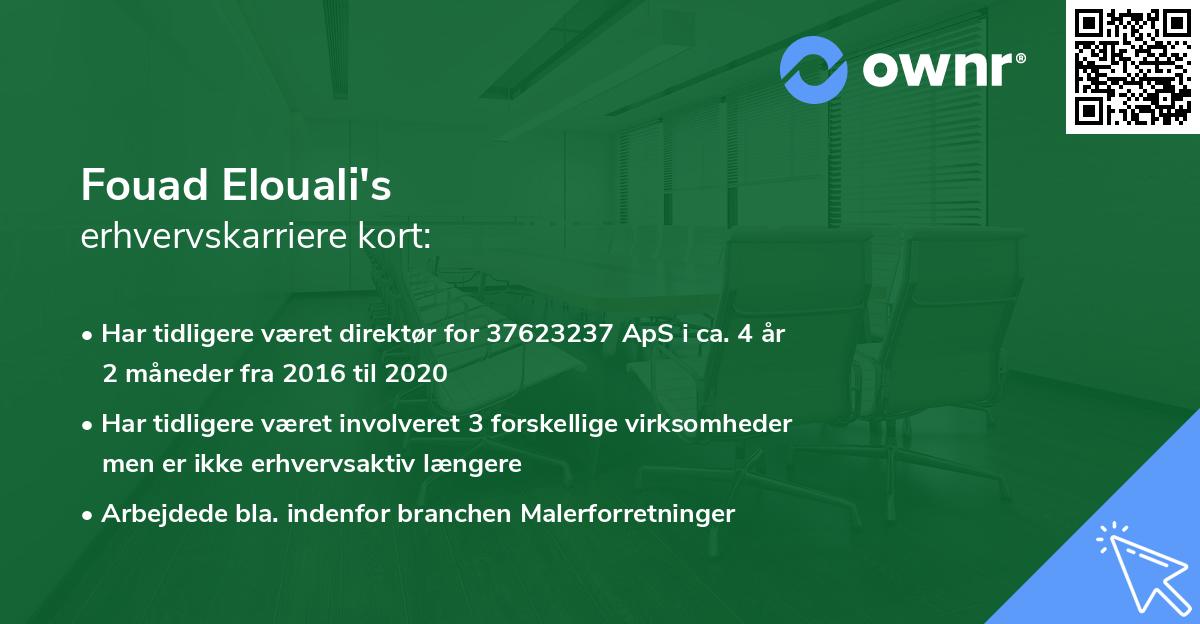 Fouad Elouali's erhvervskarriere kort