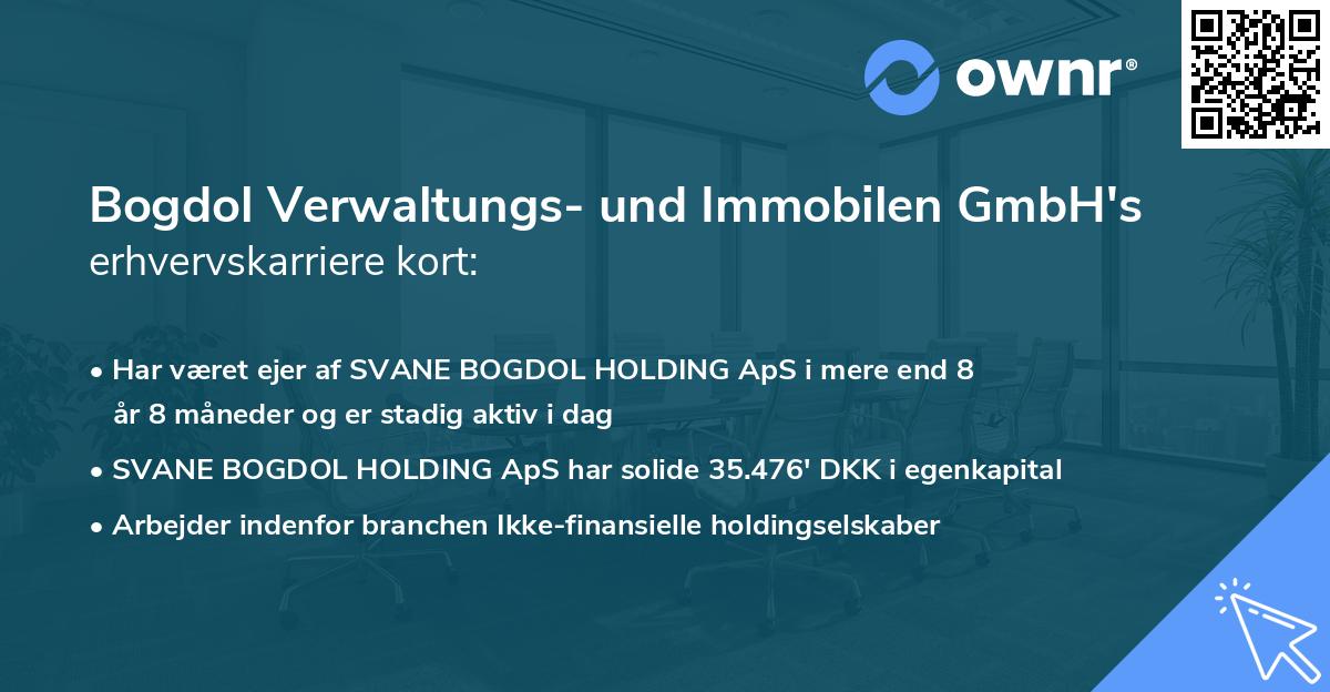 Bogdol Verwaltungs- und Immobilen GmbH's erhvervskarriere kort