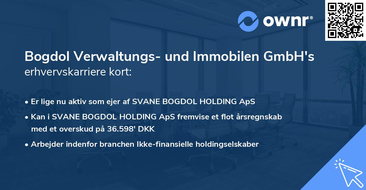 Bogdol Verwaltungs- und Immobilen GmbH's erhvervskarriere kort