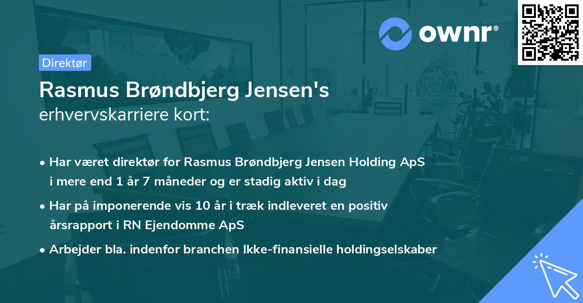 Rasmus Brøndbjerg Jensen's erhvervskarriere kort