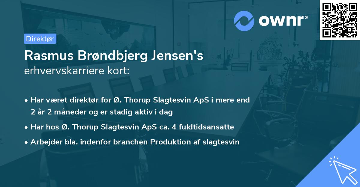 Rasmus Brøndbjerg Jensen's erhvervskarriere kort