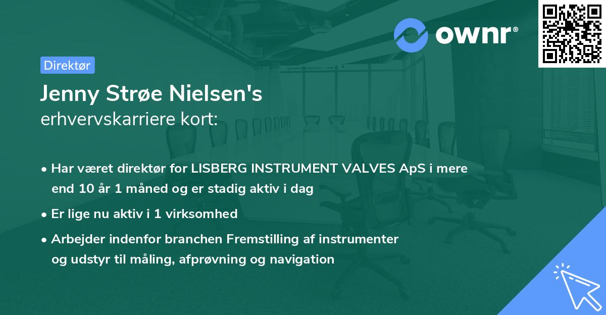 Jenny Strøe Nielsen's erhvervskarriere kort