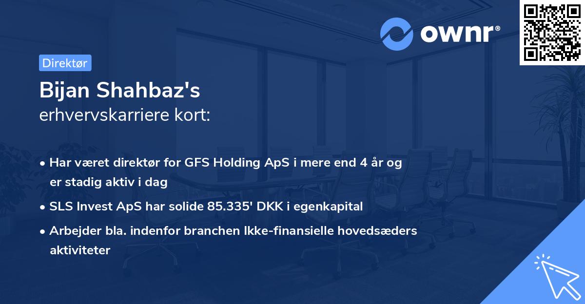 Bijan Shahbaz's erhvervskarriere kort