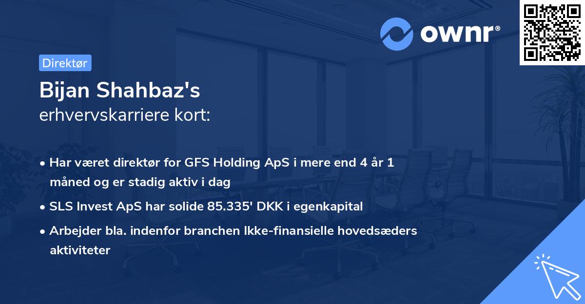 Bijan Shahbaz's erhvervskarriere kort