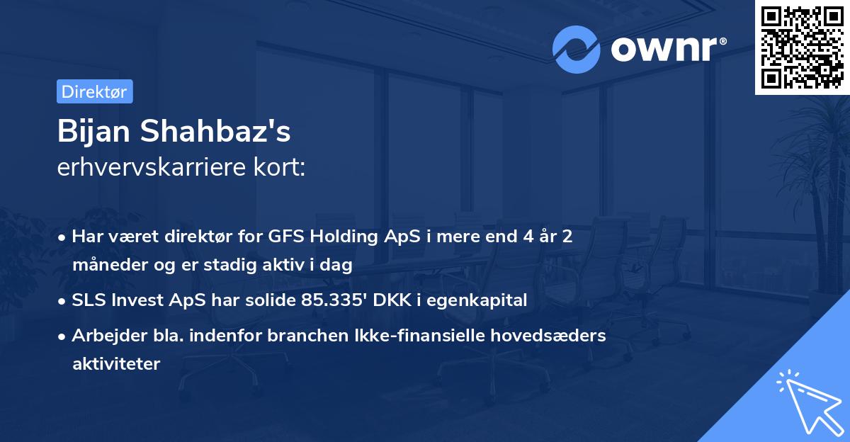 Bijan Shahbaz's erhvervskarriere kort