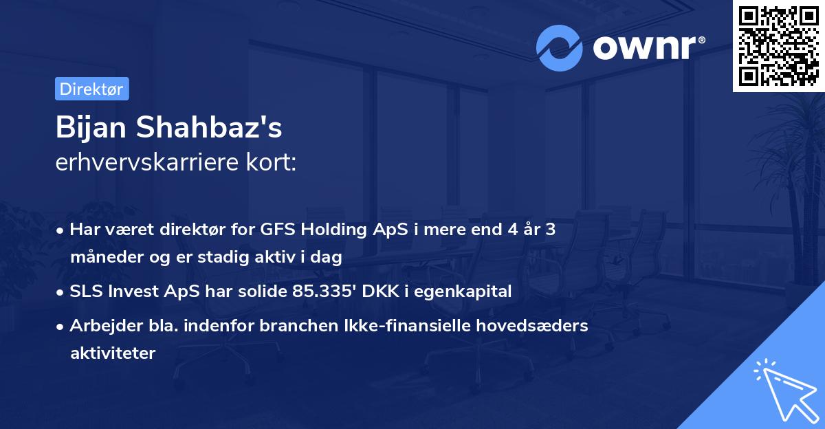 Bijan Shahbaz's erhvervskarriere kort