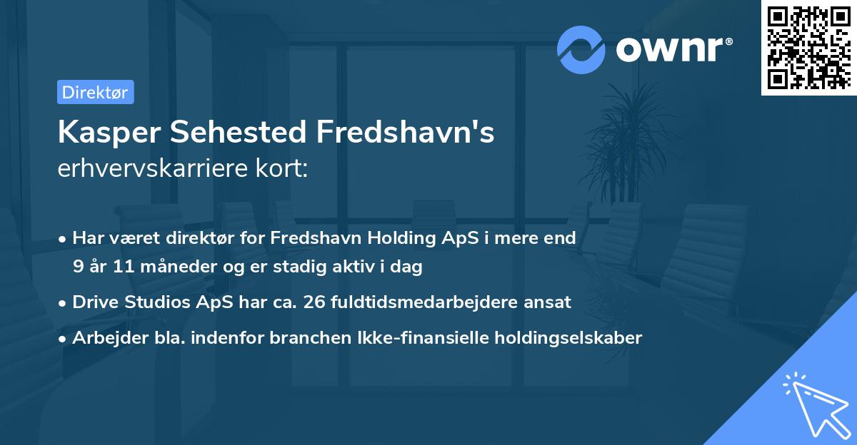 Kasper Sehested Fredshavn's erhvervskarriere kort