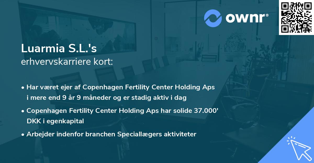 Luarmia S.L.'s erhvervskarriere kort