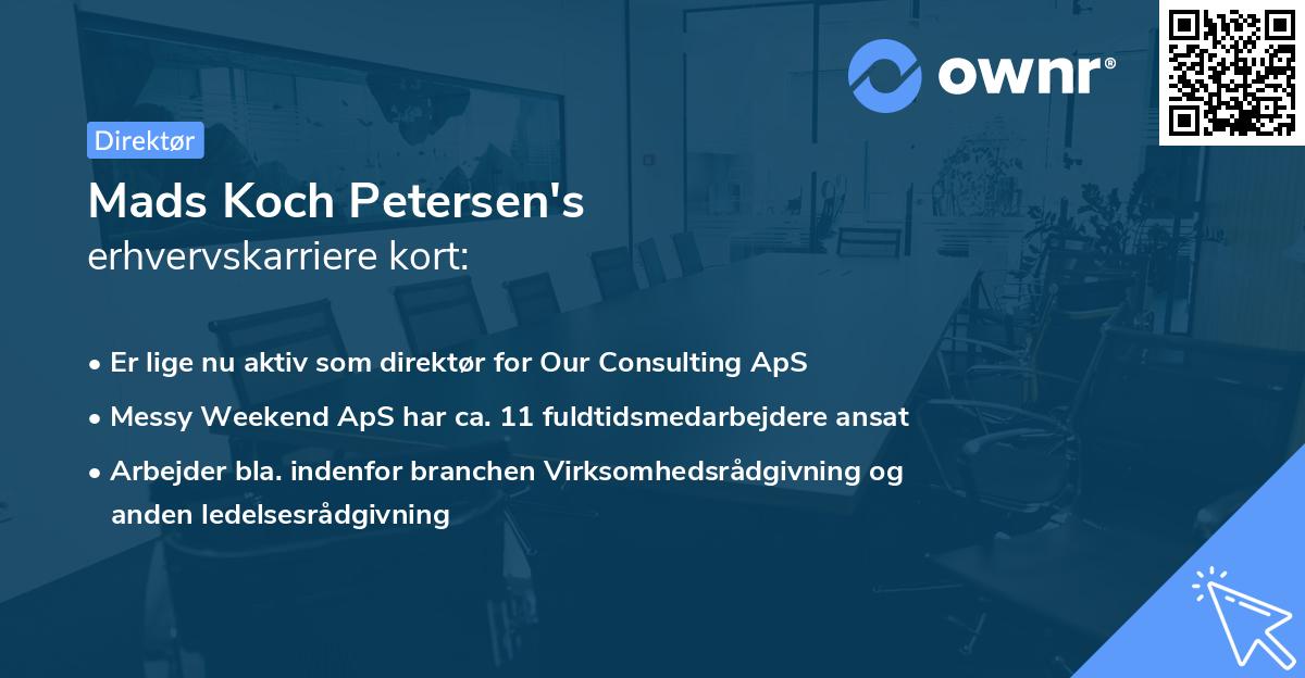 Mads Koch Petersen's erhvervskarriere kort