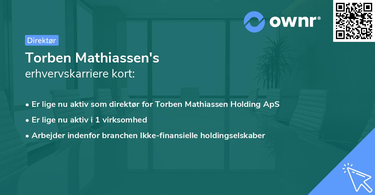 Torben Mathiassen's erhvervskarriere kort