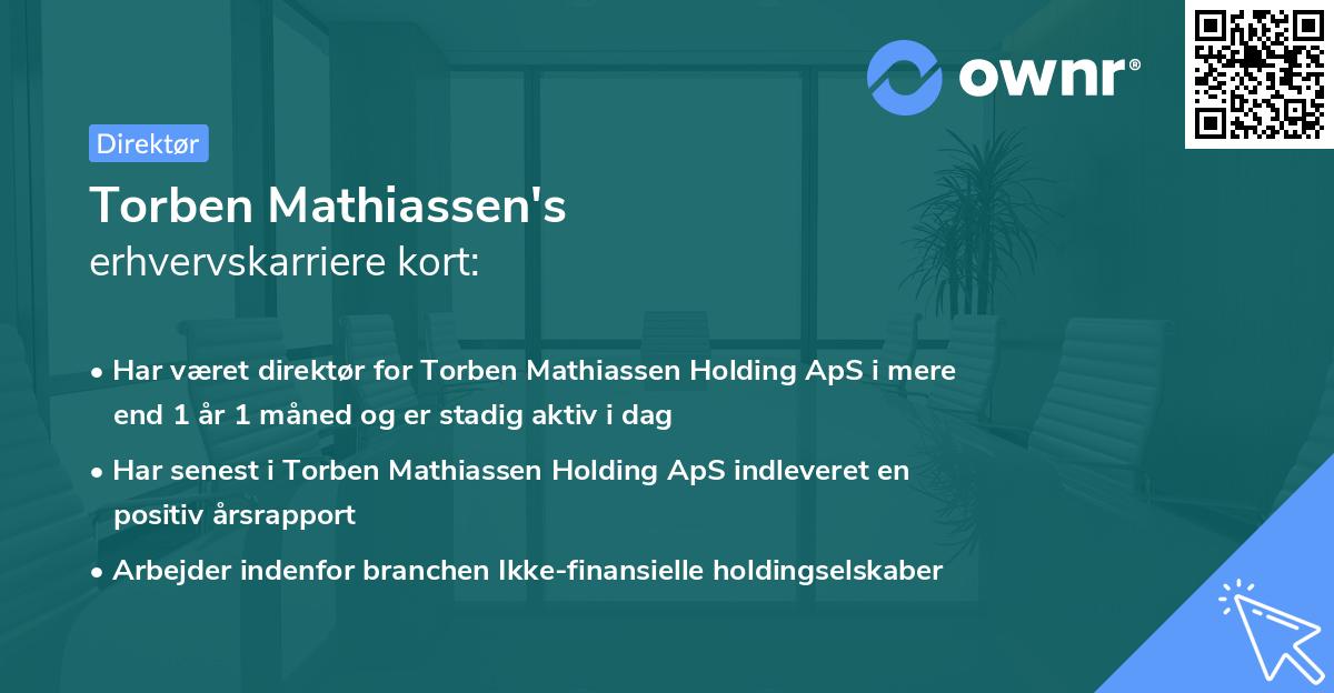 Torben Mathiassen's erhvervskarriere kort