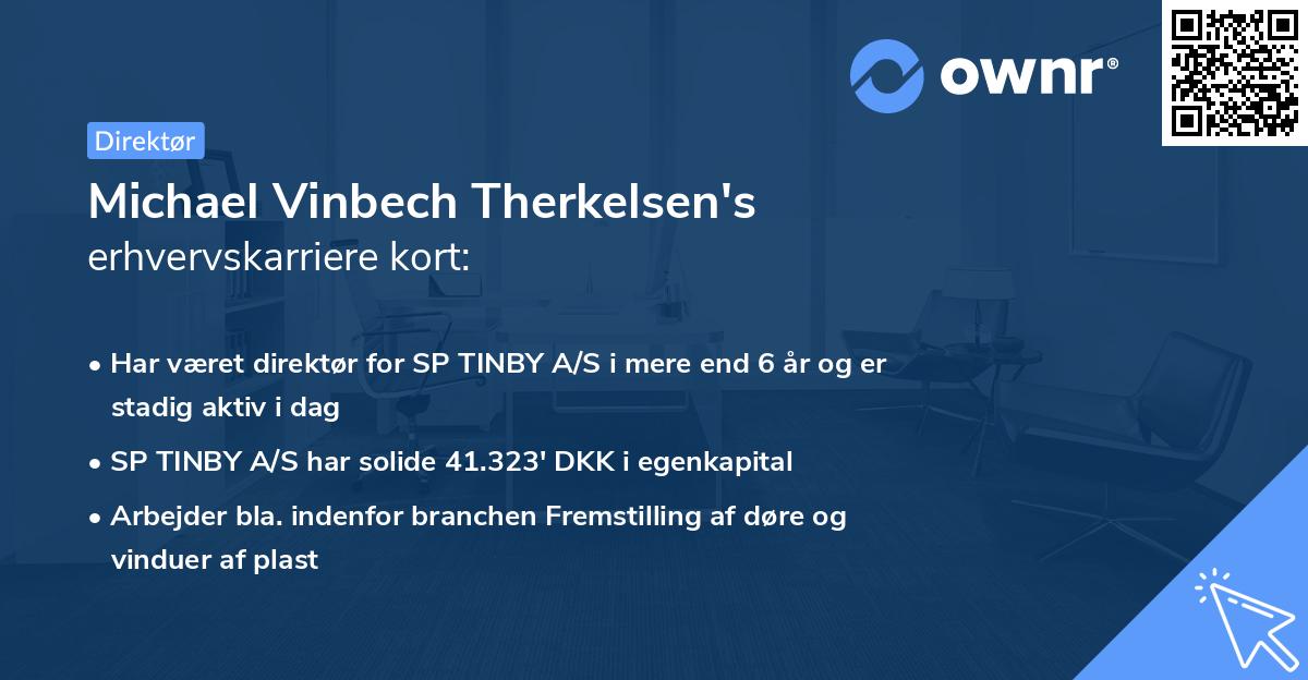 Michael Vinbech Therkelsen's erhvervskarriere kort
