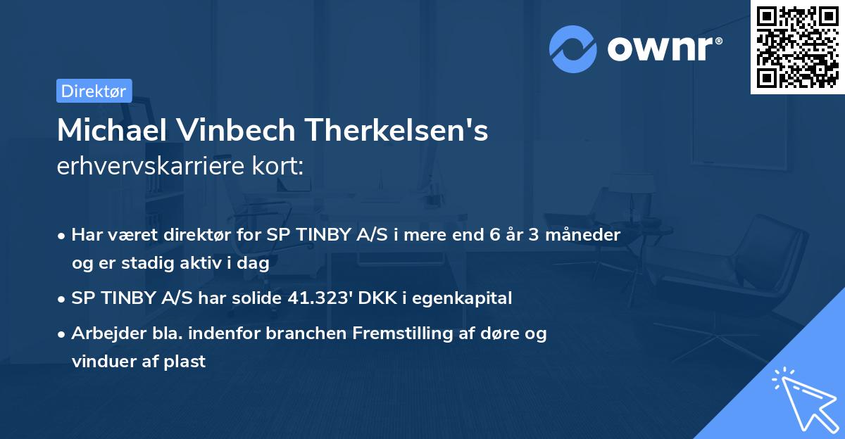 Michael Vinbech Therkelsen's erhvervskarriere kort