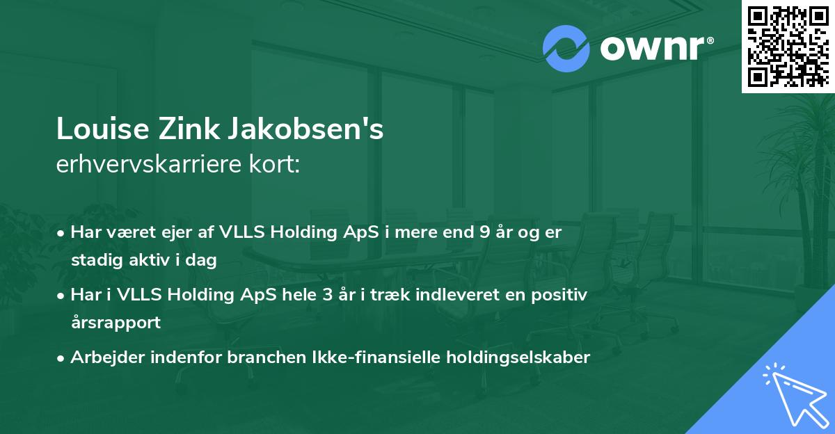 Louise Zink Jakobsen's erhvervskarriere kort