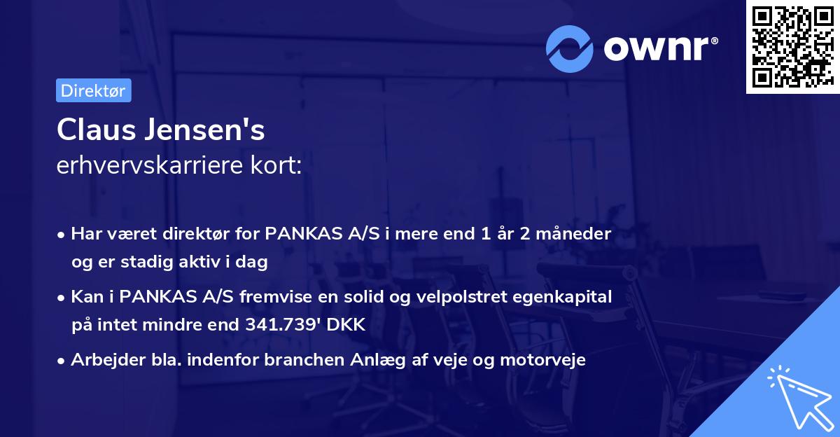Claus Jensen's erhvervskarriere kort