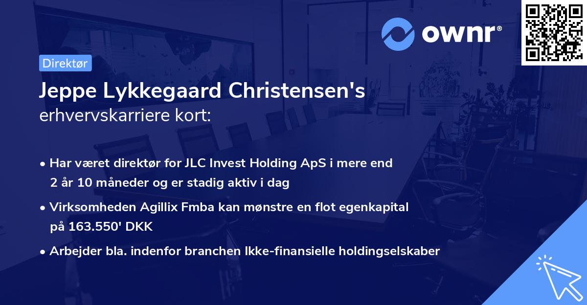 Jeppe Lykkegaard Christensen's erhvervskarriere kort