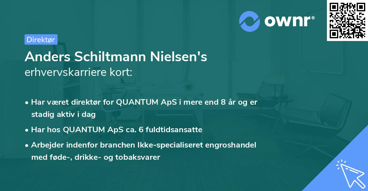 Anders Schiltmann Nielsen's erhvervskarriere kort