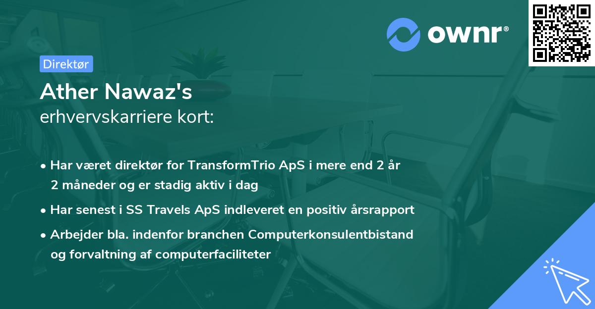 Ather Nawaz's erhvervskarriere kort