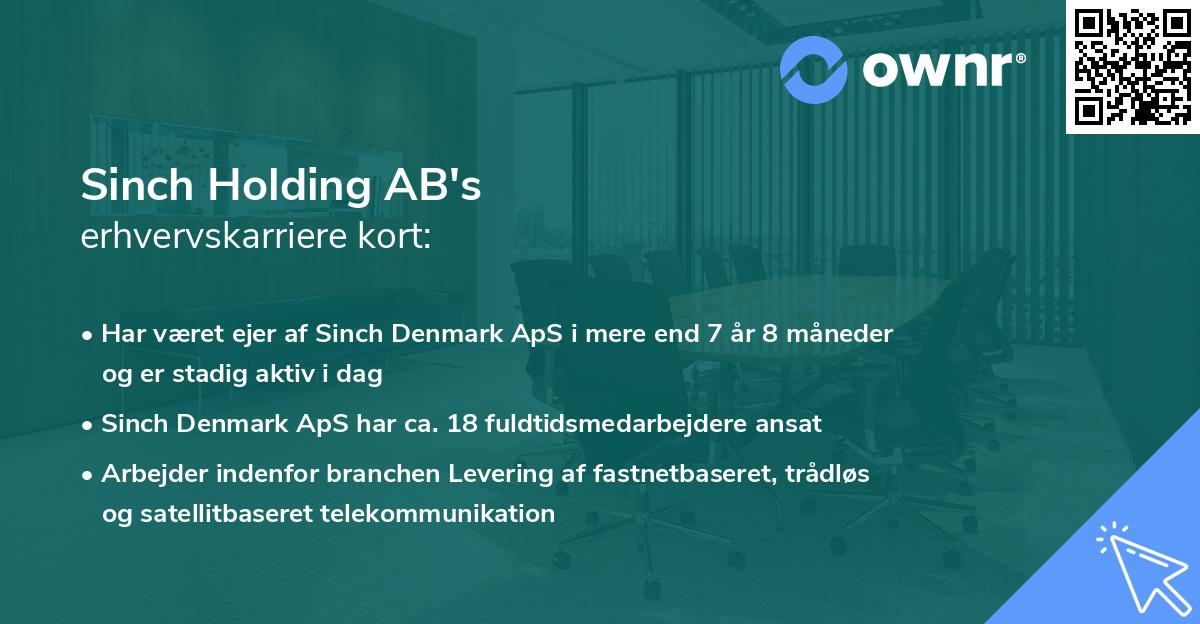 Sinch Holding AB's erhvervskarriere kort