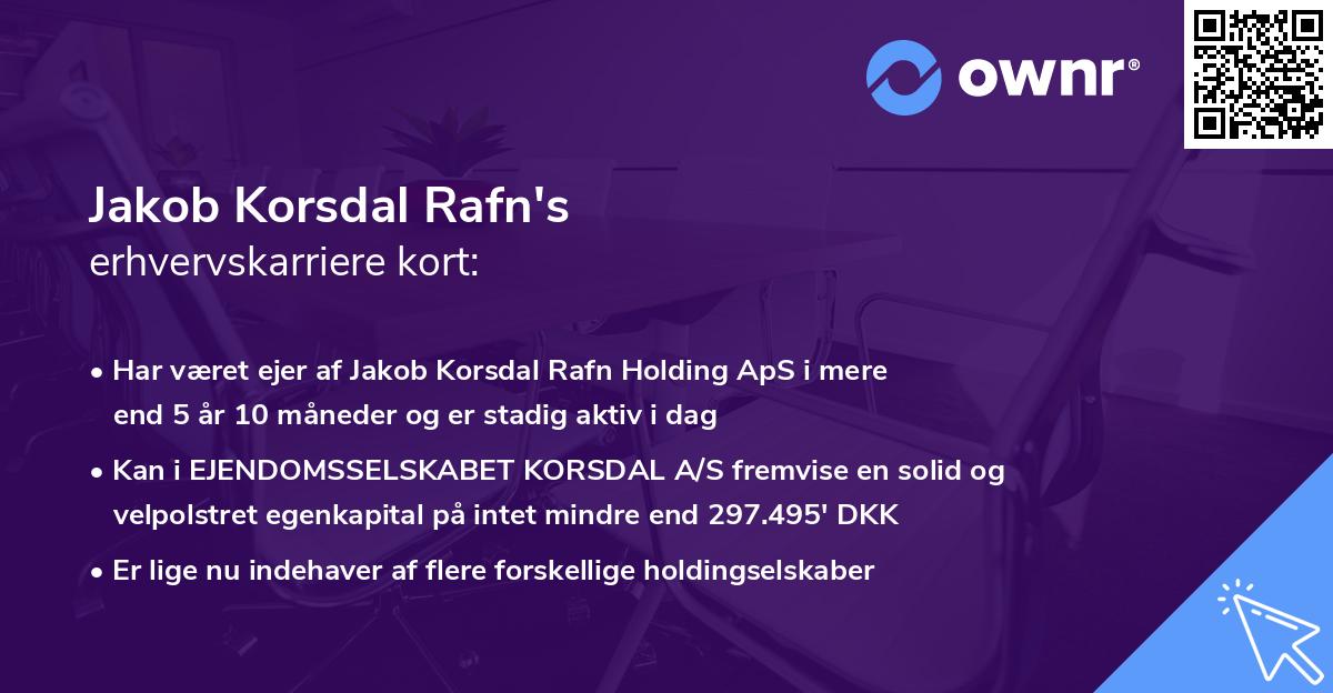 Jakob Korsdal Rafn's erhvervskarriere kort