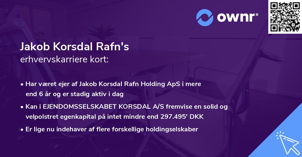 Jakob Korsdal Rafn's erhvervskarriere kort