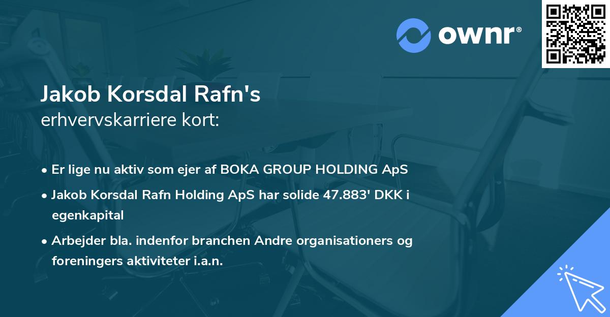Jakob Korsdal Rafn's erhvervskarriere kort
