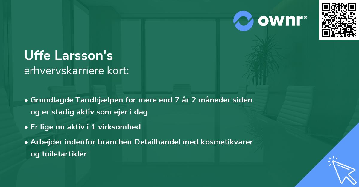 Uffe Larsson's erhvervskarriere kort