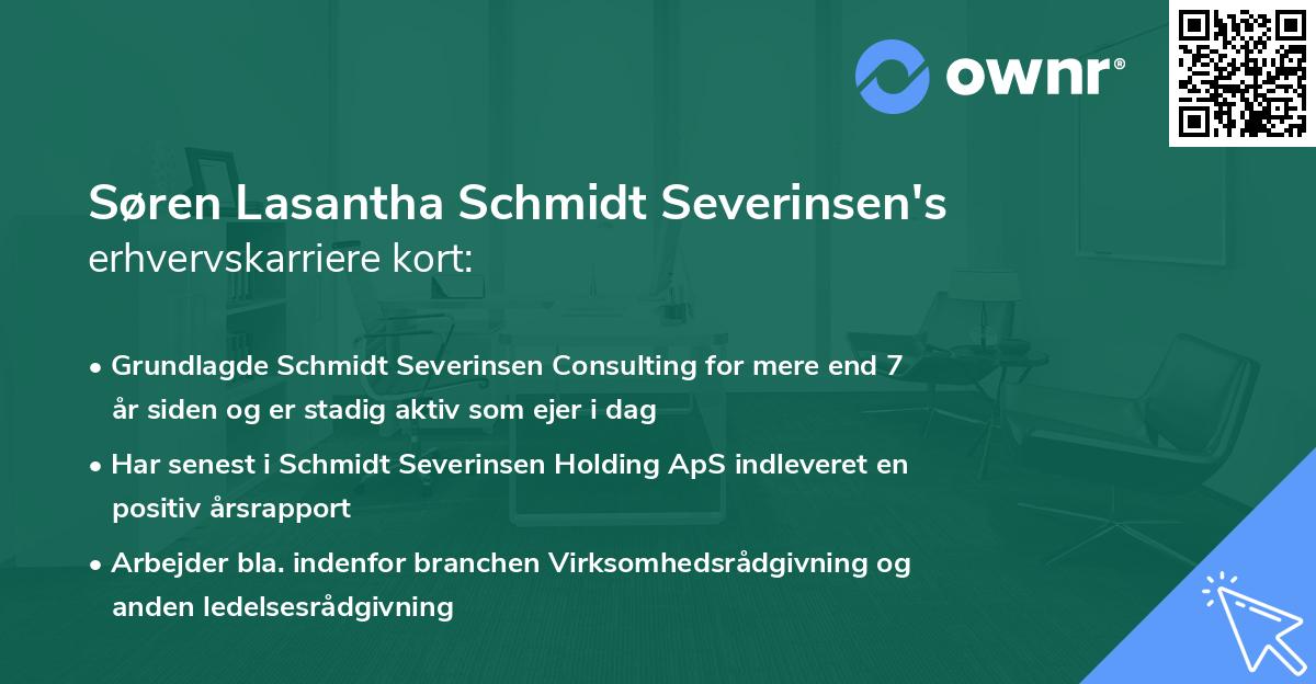 Søren Lasantha Schmidt Severinsen's erhvervskarriere kort
