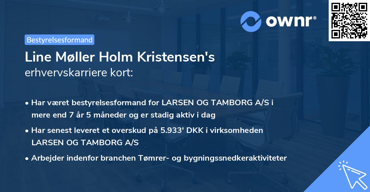 Line Møller Holm Kristensen's erhvervskarriere kort
