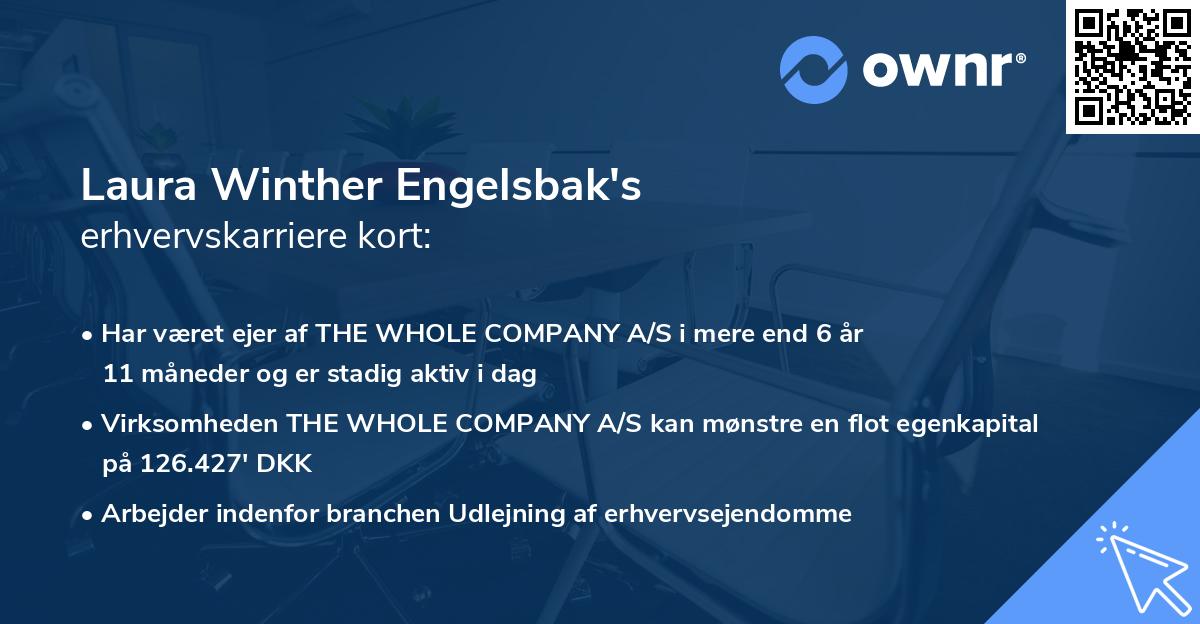 Laura Winther Engelsbak's erhvervskarriere kort
