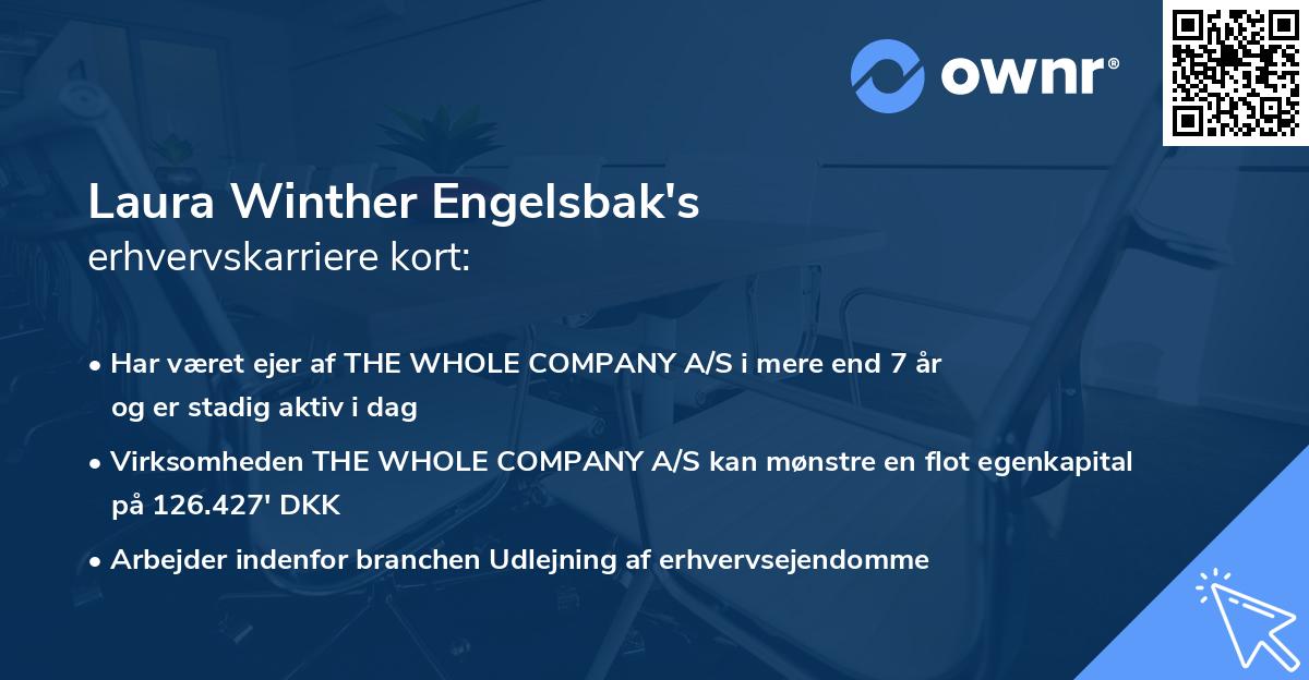 Laura Winther Engelsbak's erhvervskarriere kort