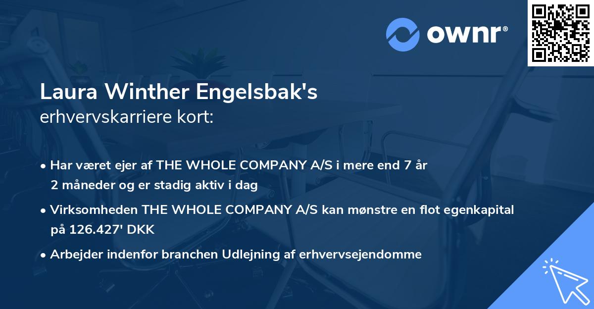 Laura Winther Engelsbak's erhvervskarriere kort