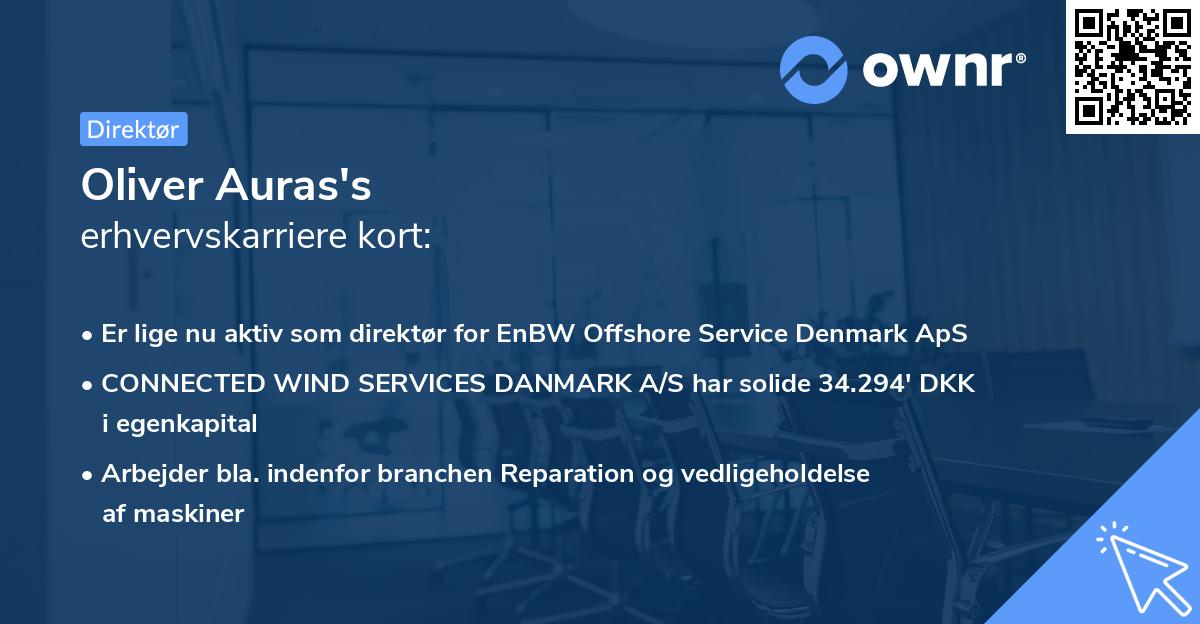 Oliver Auras's erhvervskarriere kort