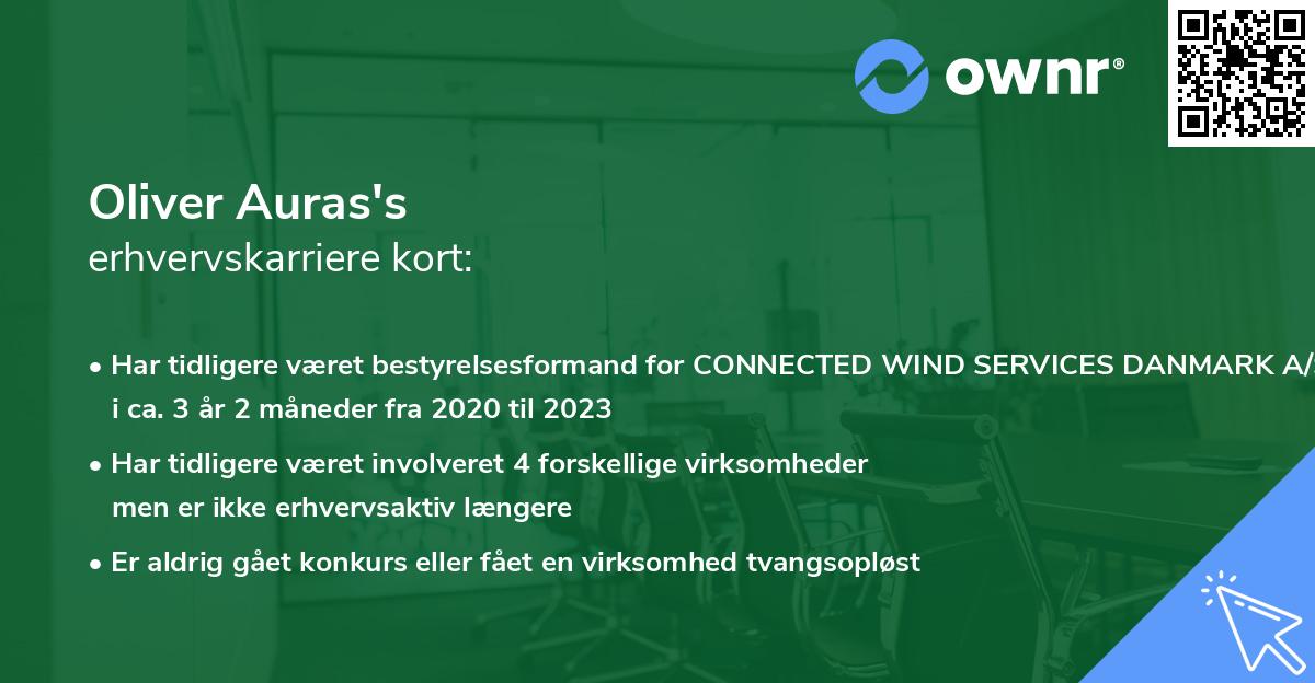 Oliver Auras's erhvervskarriere kort