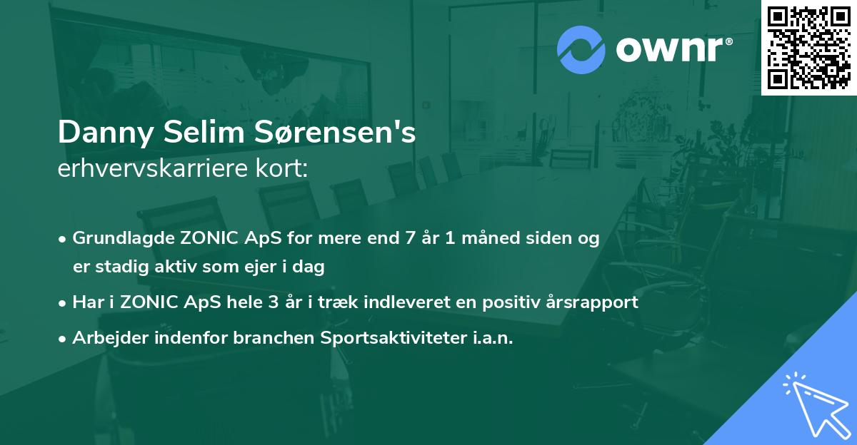Danny Selim Sørensen's erhvervskarriere kort