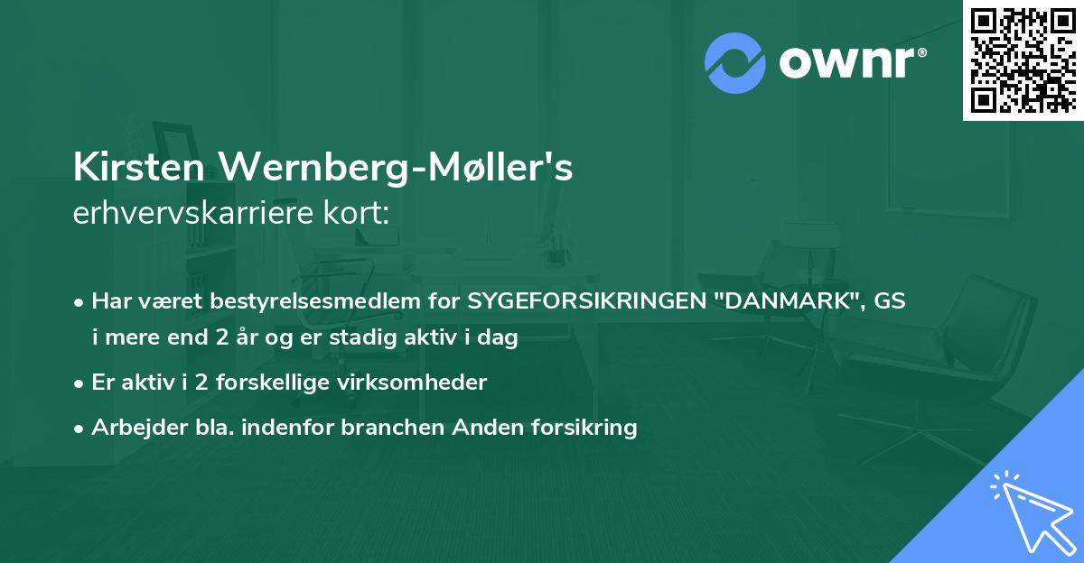 Kirsten Wernberg-Møller's erhvervskarriere kort