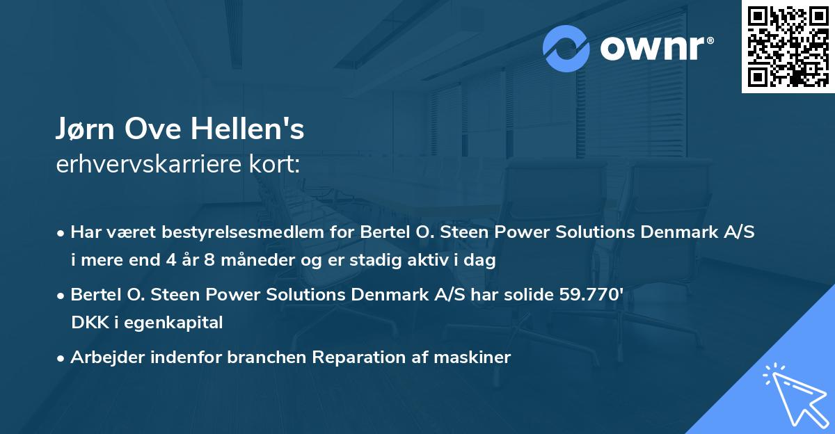 Jørn Ove Hellen's erhvervskarriere kort