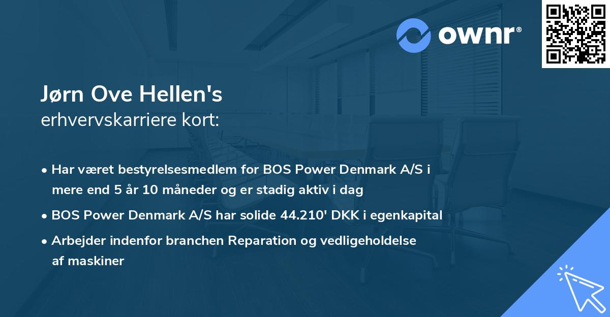 Jørn Ove Hellen's erhvervskarriere kort