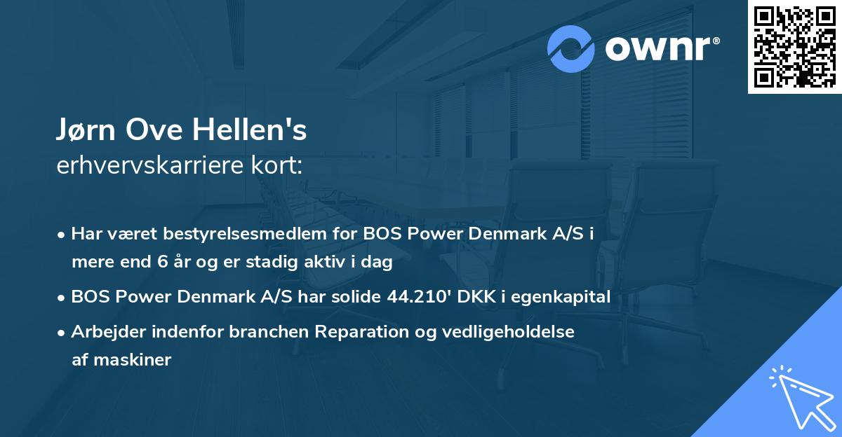 Jørn Ove Hellen's erhvervskarriere kort