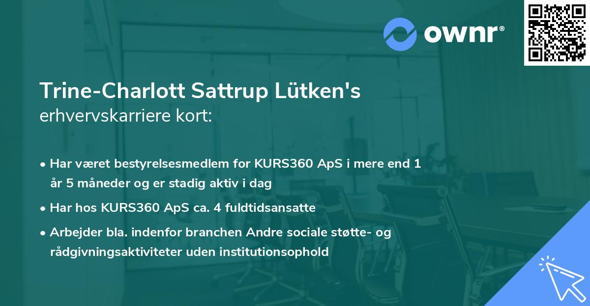 Trine-Charlott Sattrup Lütken's erhvervskarriere kort