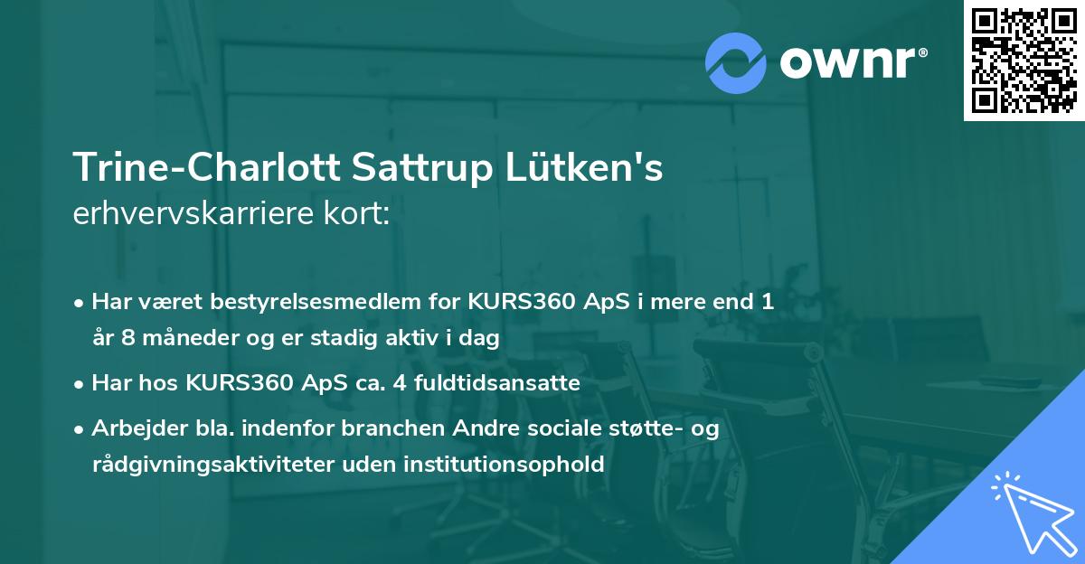 Trine-Charlott Sattrup Lütken's erhvervskarriere kort