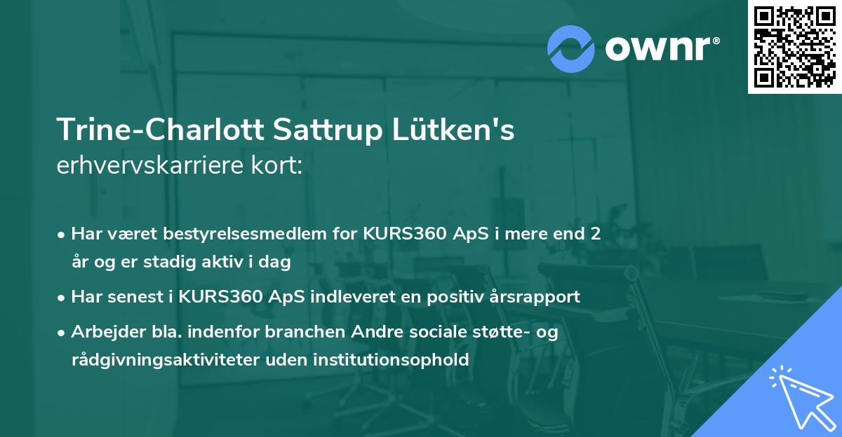 Trine-Charlott Sattrup Lütken's erhvervskarriere kort