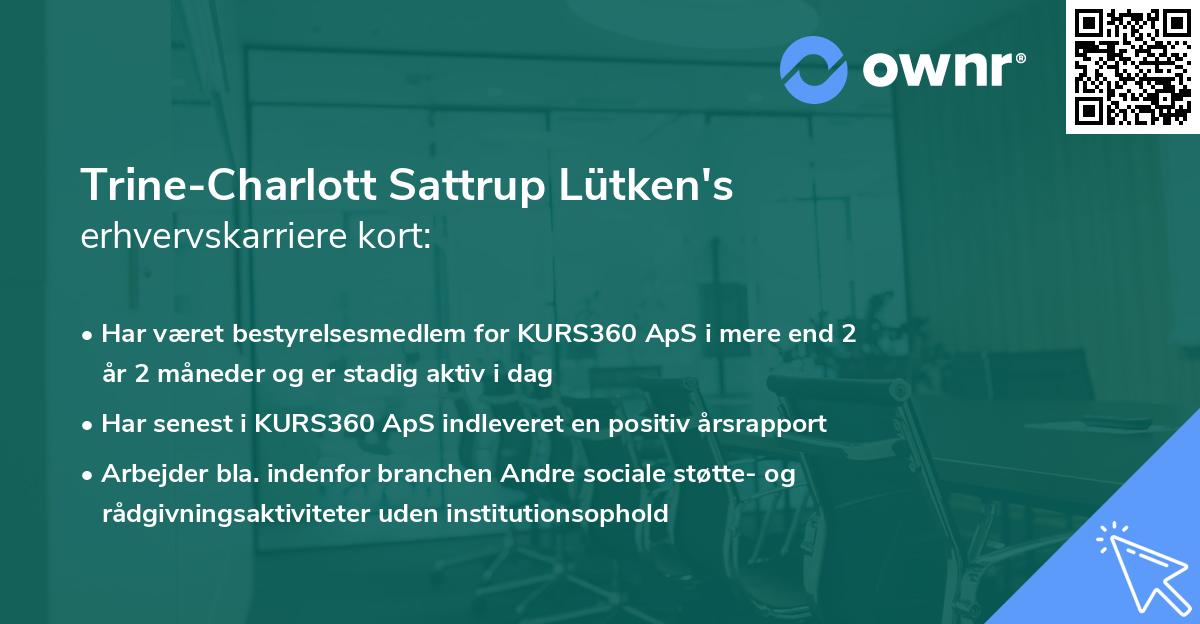 Trine-Charlott Sattrup Lütken's erhvervskarriere kort